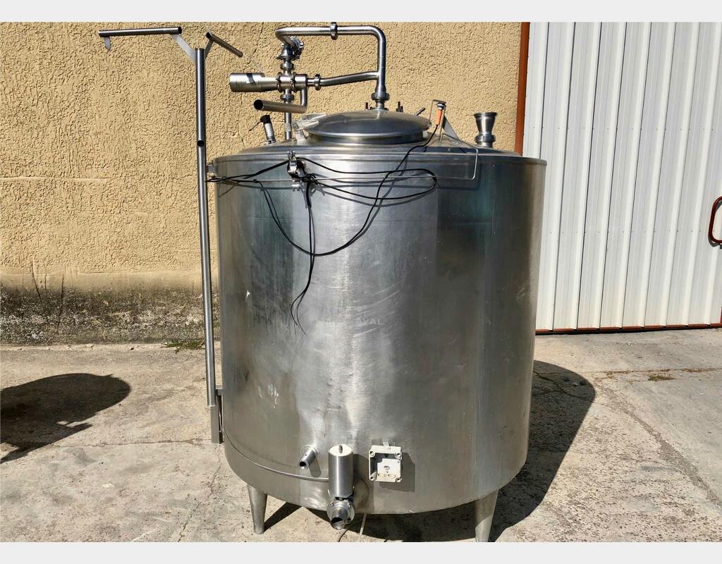 cuve inox cylindrique verticale LSDH18 Volume : 1500 litres