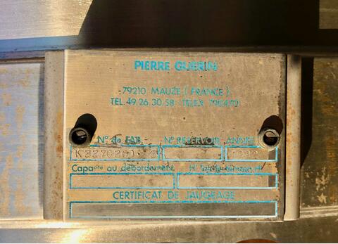 316 stainless steel storage tank 123 HL (12 300 liters) PIERRE GUERIN
