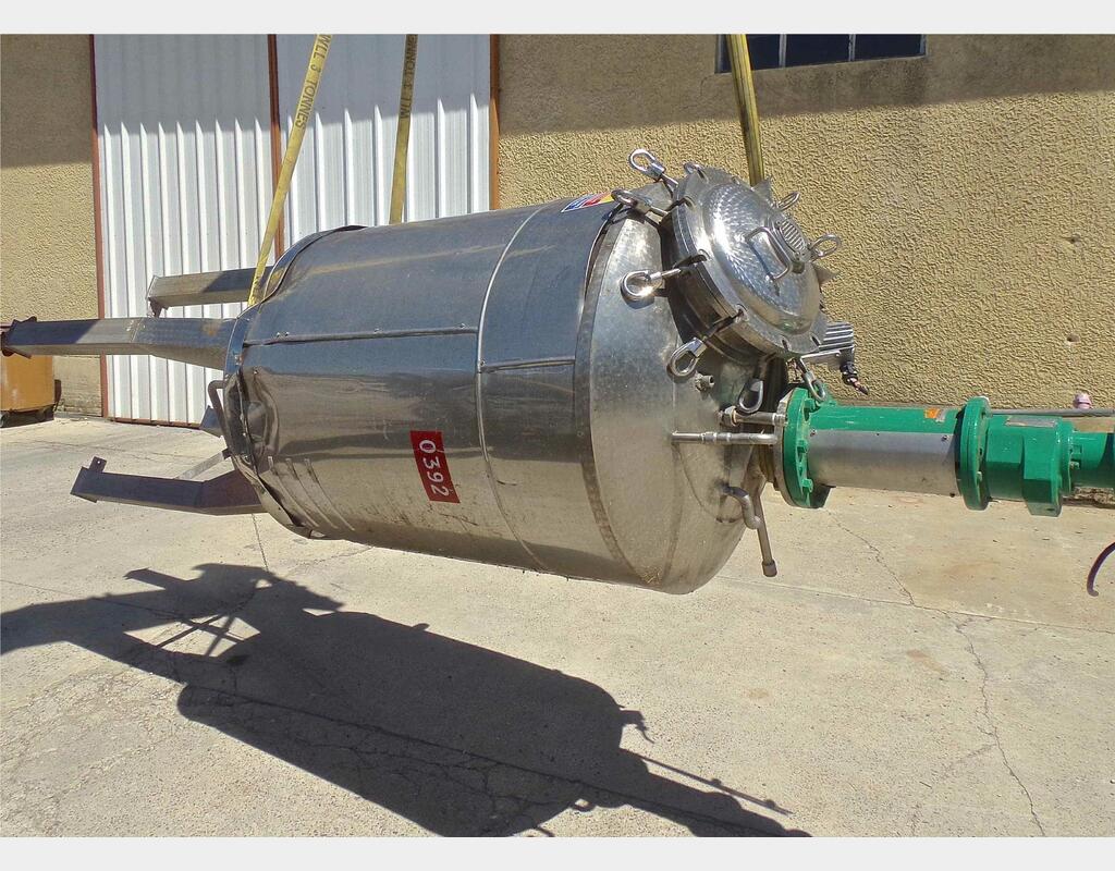 Cuve inox agitée double paroi - Volume : 1200 litres