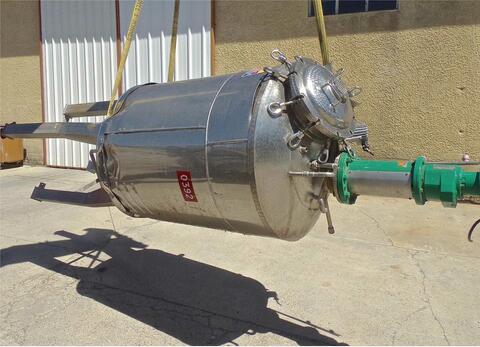 Cuve inox agitée double paroi - Volume : 1200 litres