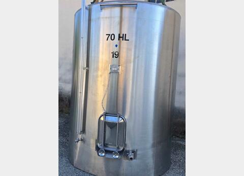 Cuve inox fermée fond conique - 7000 l (70 hls)