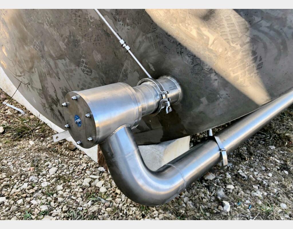 316L agitated stainless steel tank - Double jacketed and insulated circuit