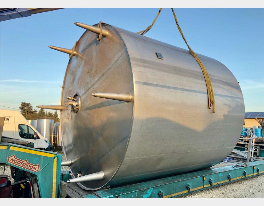 316L agitated stainless steel tank - Double jacketed and insulated circuit