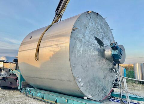 316L agitated stainless steel tank - Double jacketed and insulated circuit