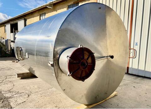 304 stainless steel tank with conical bottom on feet - With thermoregulation flag