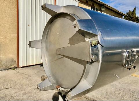 304 stainless steel tank with conical bottom on feet - With thermoregulation flag