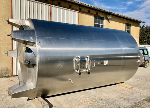 304 stainless steel tank with conical bottom on feet - With thermoregulation flag