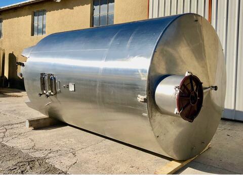 304 stainless steel tank with conical bottom on feet - With thermoregulation flag