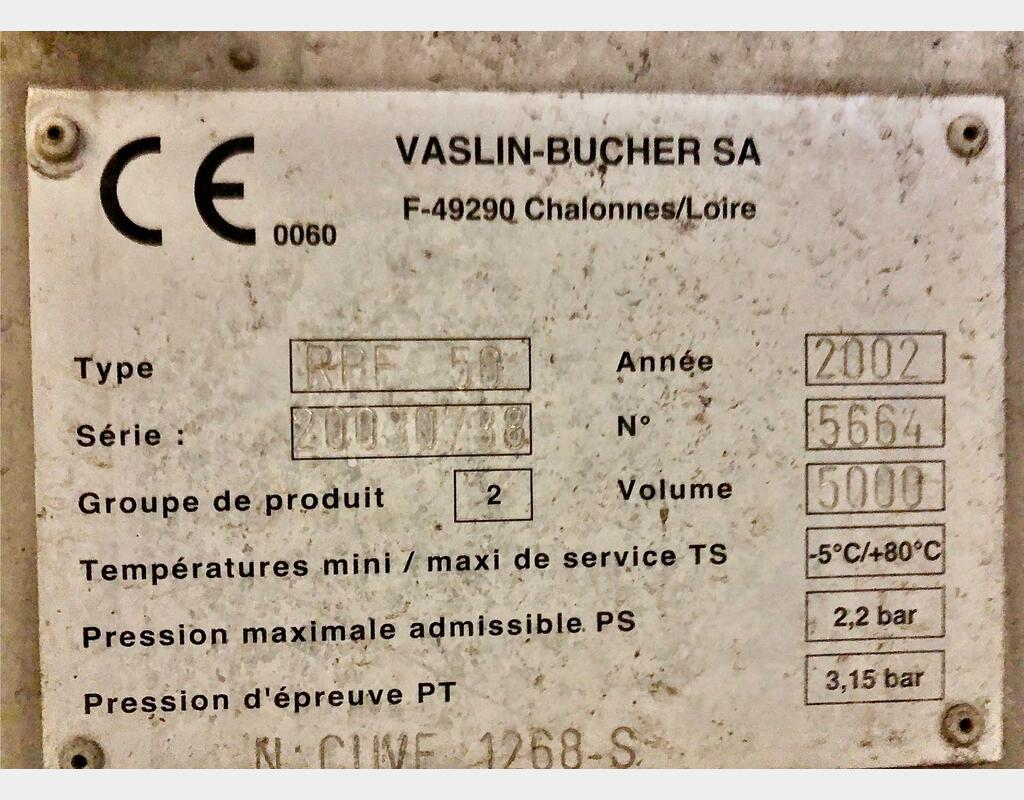 Pressoir pneumatique RPF50 - Cage fermée