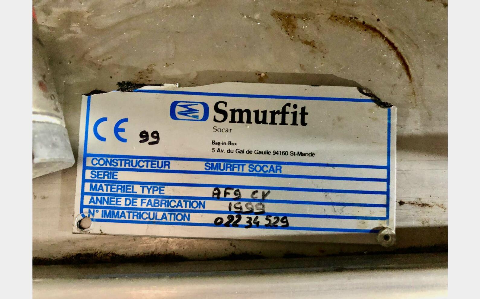 Bag in Box (BIB) filler SMURFIT