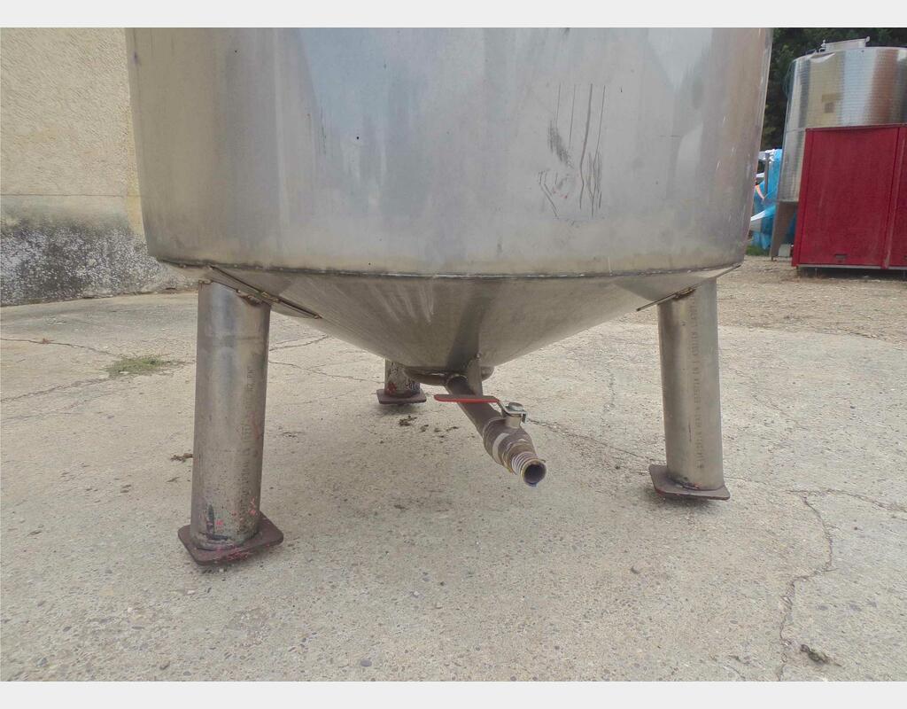 Cuve de mélange inox - Volume : 1500 litres
