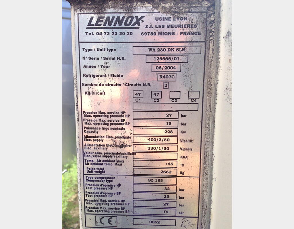 Groupe de froid - Marque : LENNOX