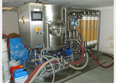 Filtre tangentiel pour microfiltration - Sortie moyenne : 10.000 - 15.000 L/h