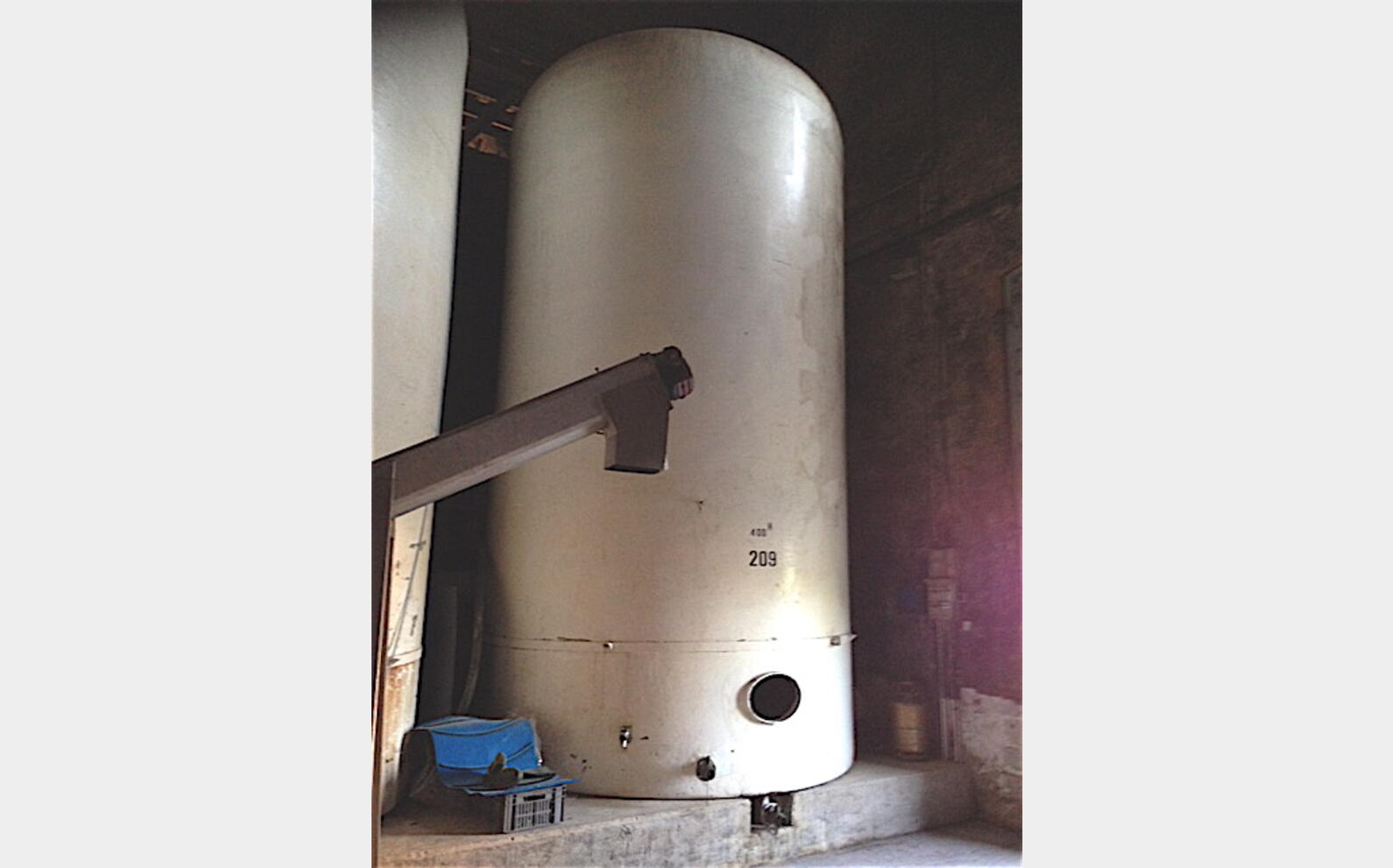 Cuve fibre cylindrique verticale fond plat