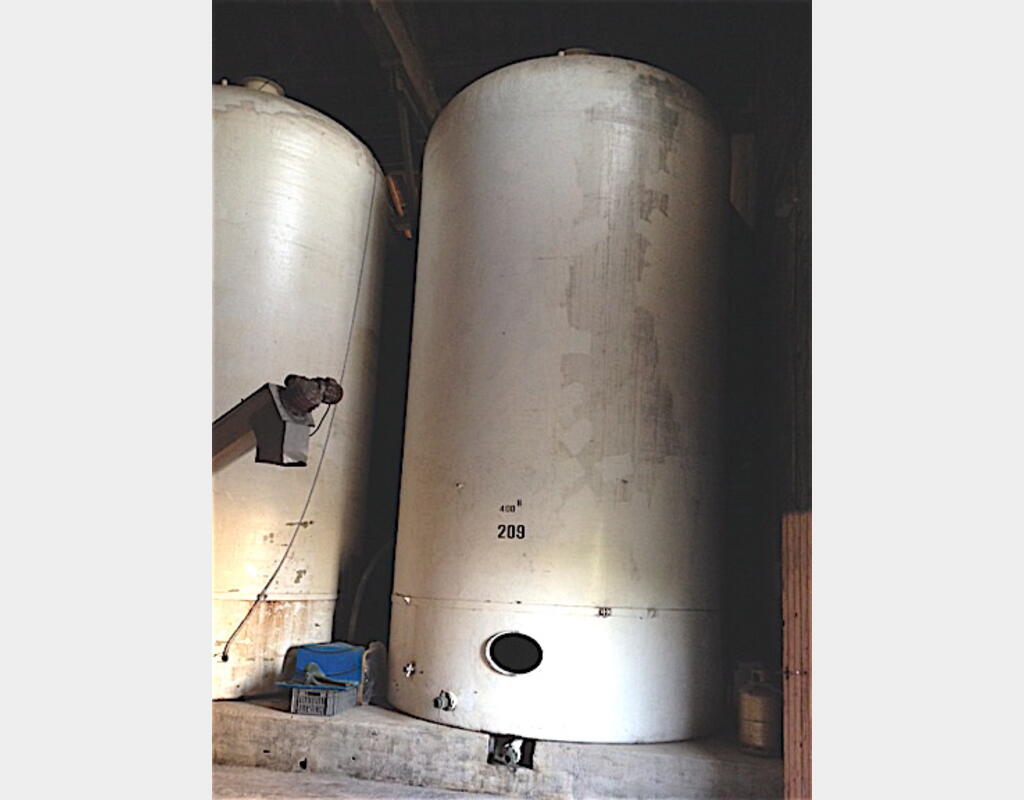Cuve fibre cylindrique verticale fond plat