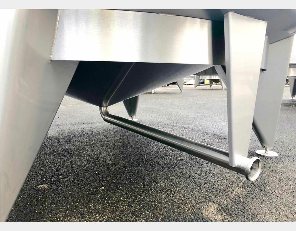 304L stainless steel storage tank - Cylindrical - Offset conical dome