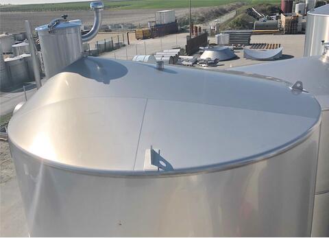 304L stainless steel storage tank - Thermoregulated - Cylindrical - Offset conical dome