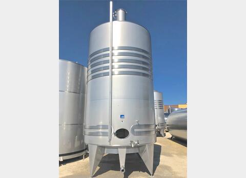 304L stainless steel storage tank - Thermoregulated - Cylindrical - Offset conical dome