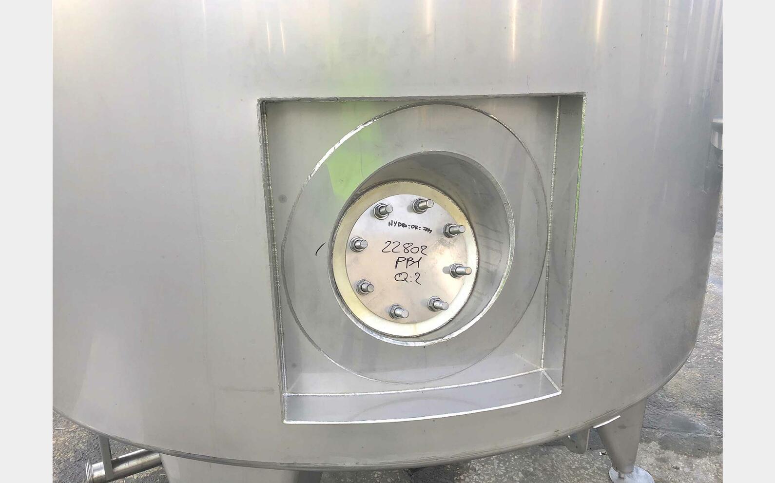 Storage tank - 316L stainless steel 101 HL (10100 litres) ARSILAC