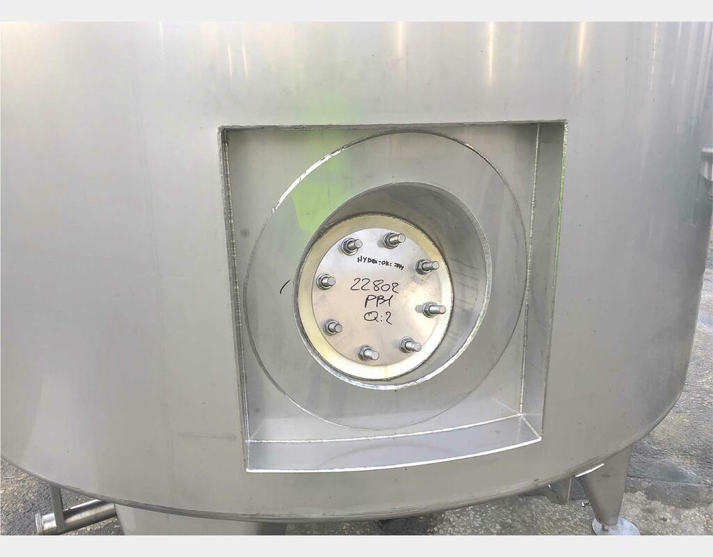 Cuve inox 316L - Stockage - Fond conique incliné