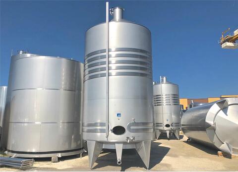 304L stainless steel storage tank - Thermoregulated - Cylindrical - Offset conical dome