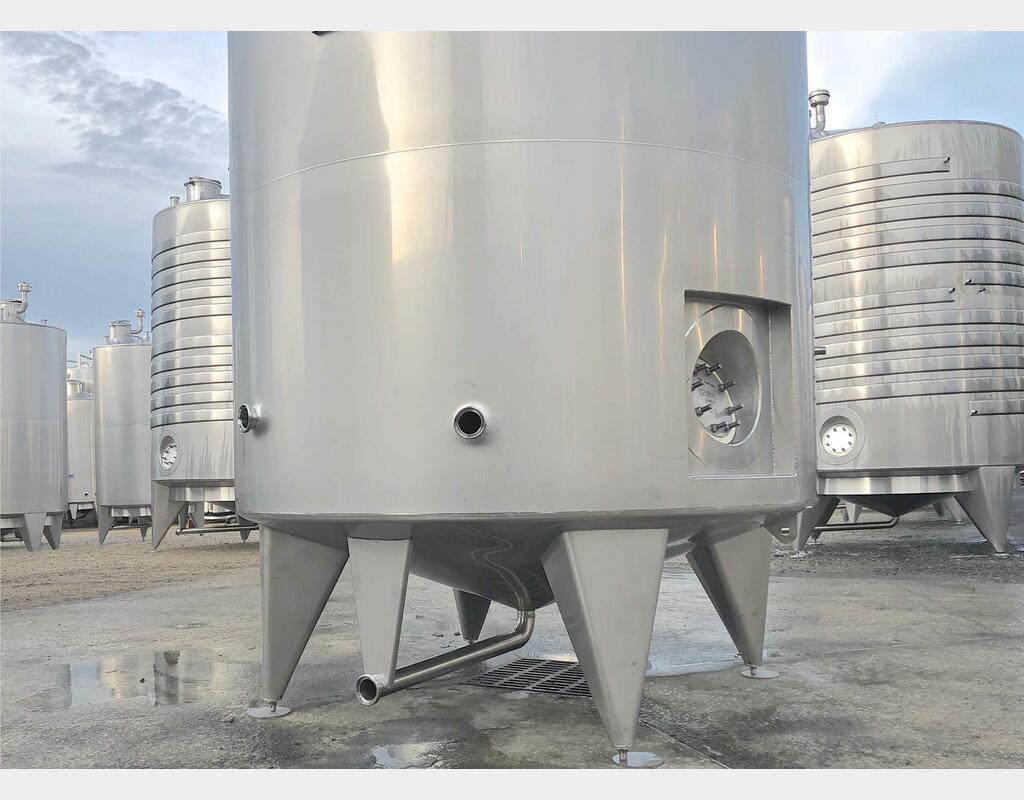 Cuve inox 316L - Stockage - Fond conique incliné