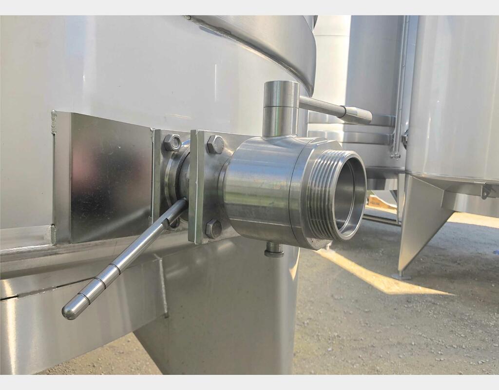 Cuve inox 304L - Stockage - Fond conique incliné