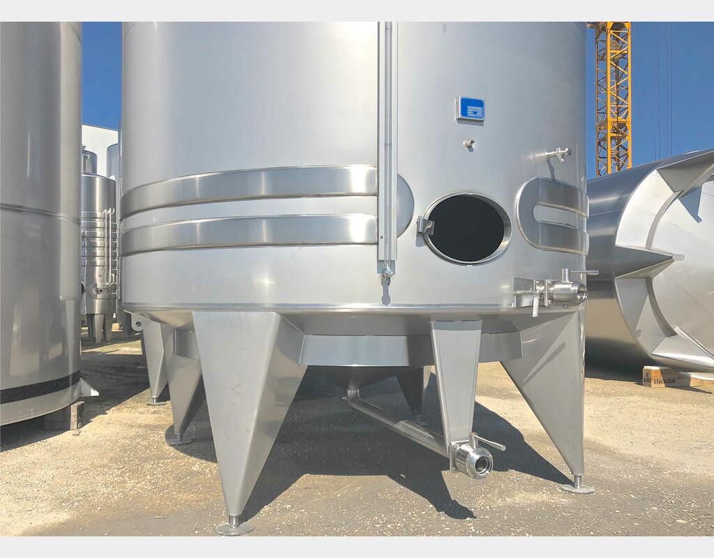 Cuve inox 304L - Stockage - Fond conique incliné