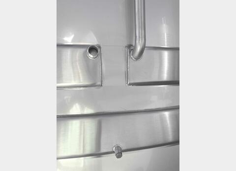 304L stainless steel storage tank - Thermoregulated - Cylindrical - Offset conical dome