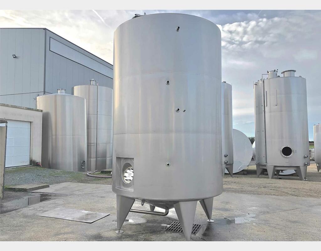 Cuve inox 316L - Stockage - Fond conique incliné