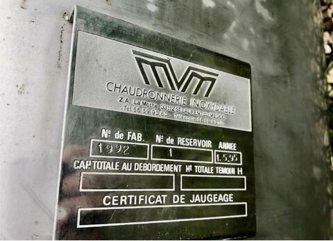 Cuve inox ferm&eacute;e 50 HL (5 000 litres)
