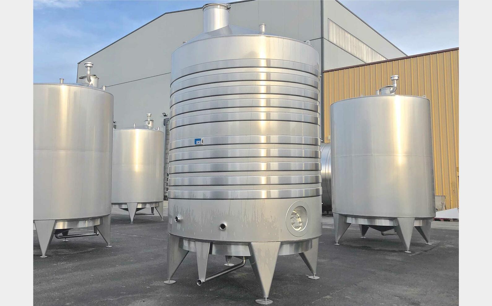 Cuve inox 316 fond conique sur pieds 151 HL (15100 Litres) ARSILAC