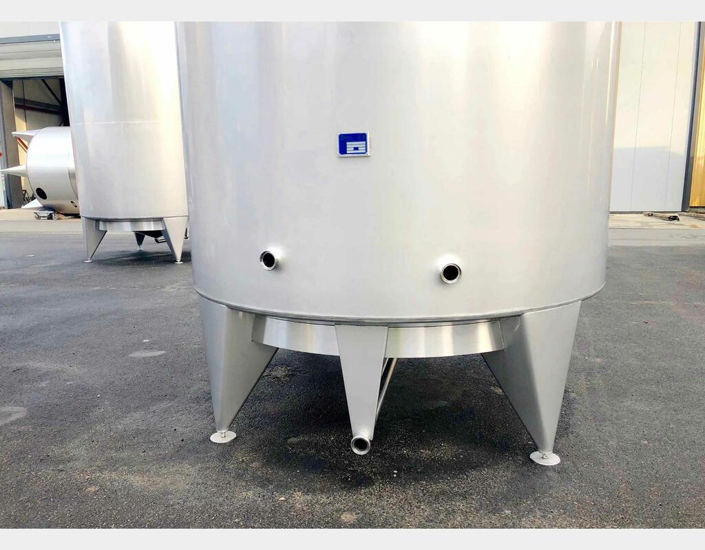 304L stainless steel storage tank - Cylindrical - Offset conical dome