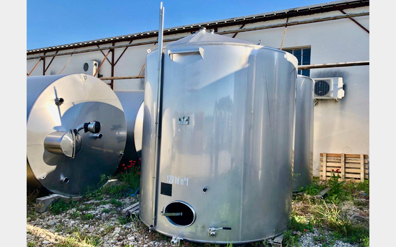 Cuve inox 304 - Fond plat 120 HL (12 000 litres) CTI