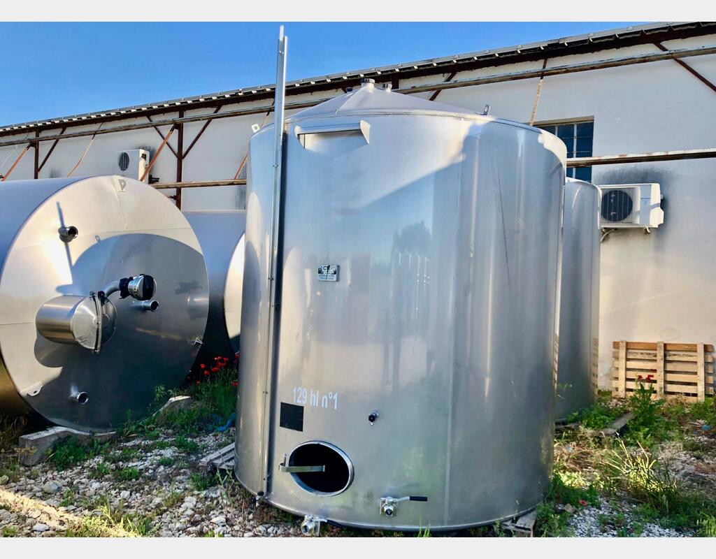 Cuve inox 304 - Fond plat 120 HL (12 000 litres) CTI