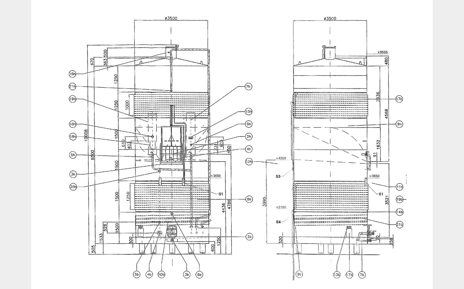 Cuve inox - Compartiment&eacute;e 719 HL (71 900 litres) MARTINEZ SOLE