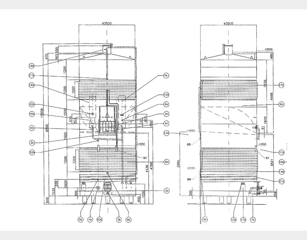 Cuve inox compartimentée - (359 + 360 hl)