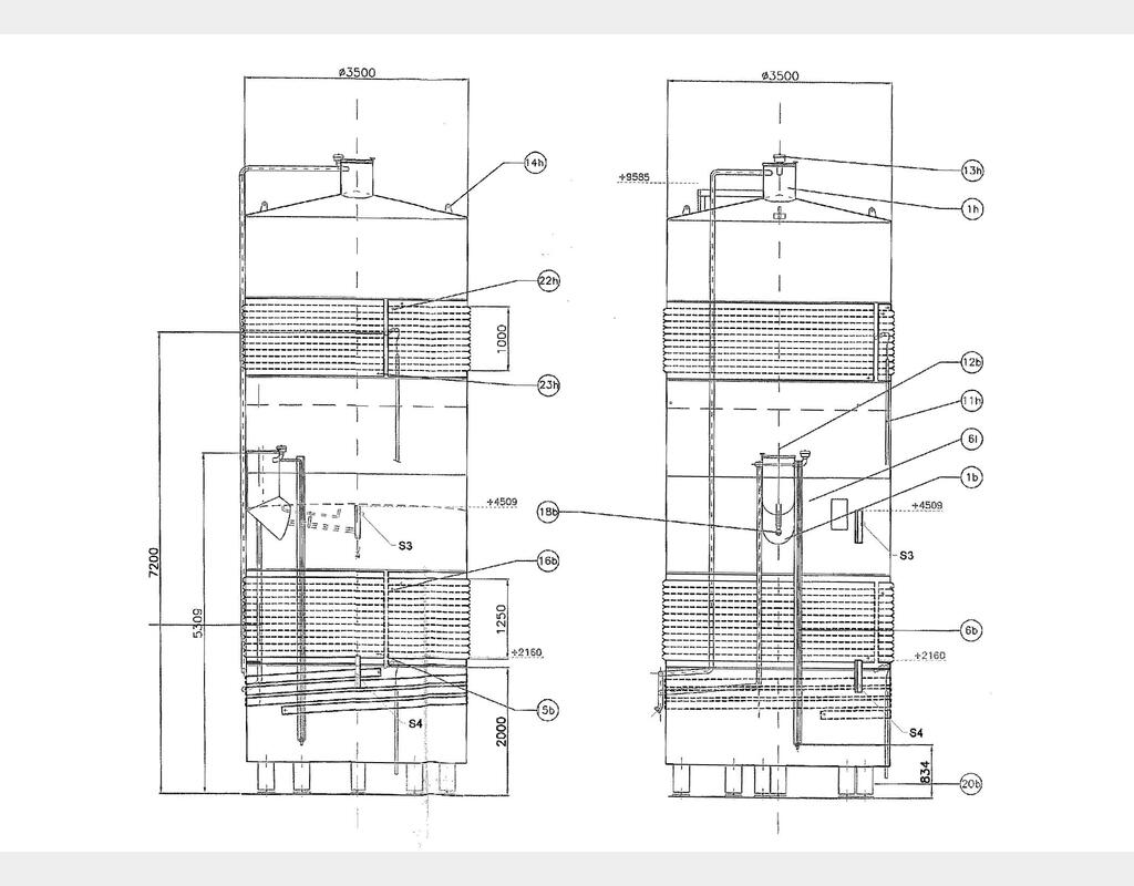 Cuve inox compartimentée - (359 + 360 hl)