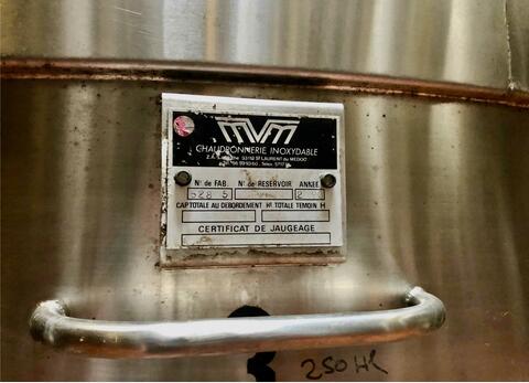 Cuve inox 316 250 HL (25 000 litres) MVM