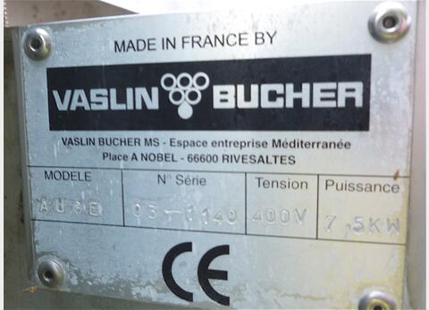 Vis sans fin INOX Marque : VASLIN BUCHER