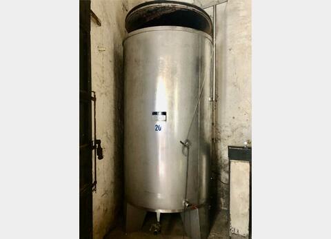 Cuve inox à chapeau flottant - Sur pieds - fond conique