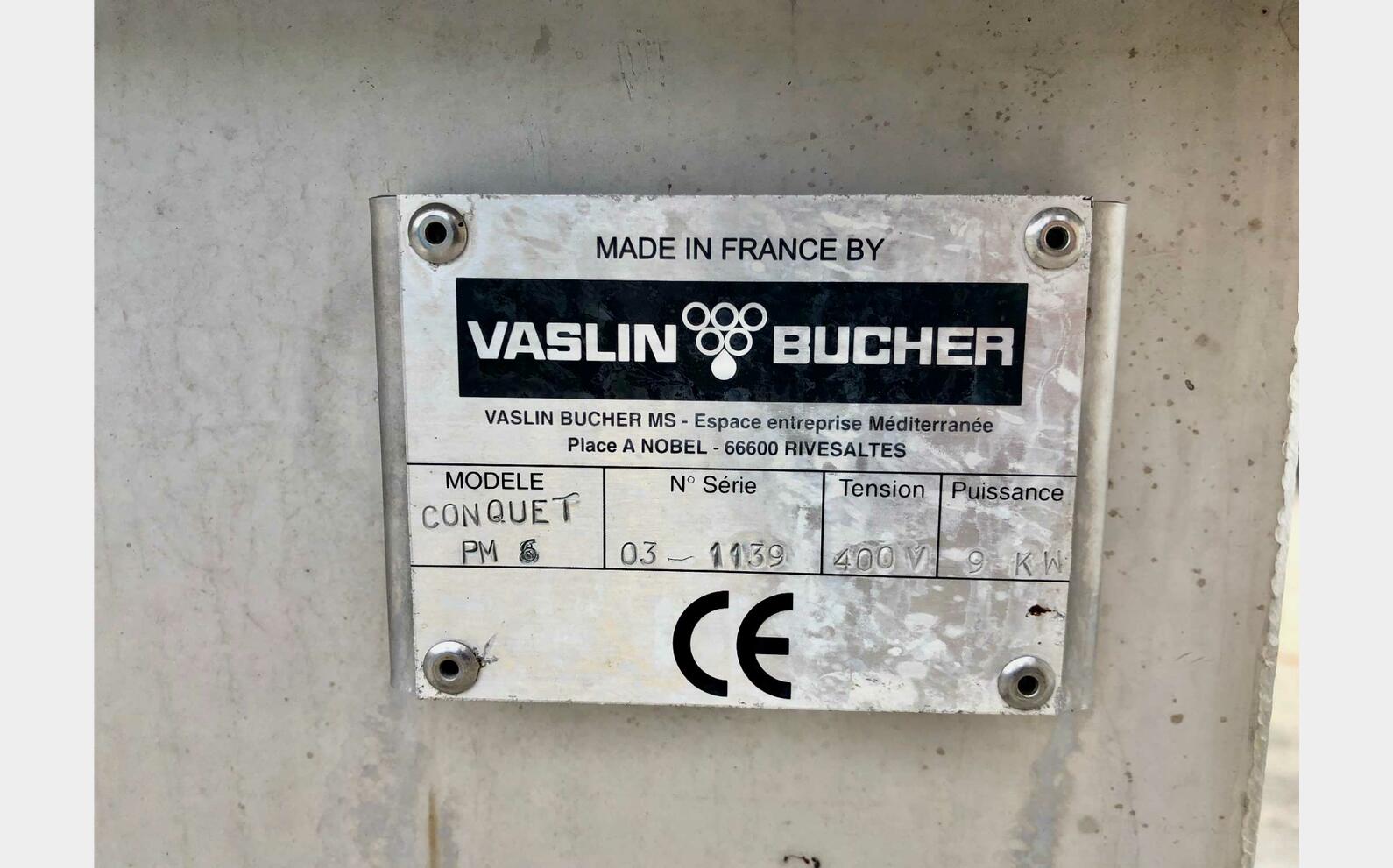 Conquet - With pomace pump 60 T/h BUCHER