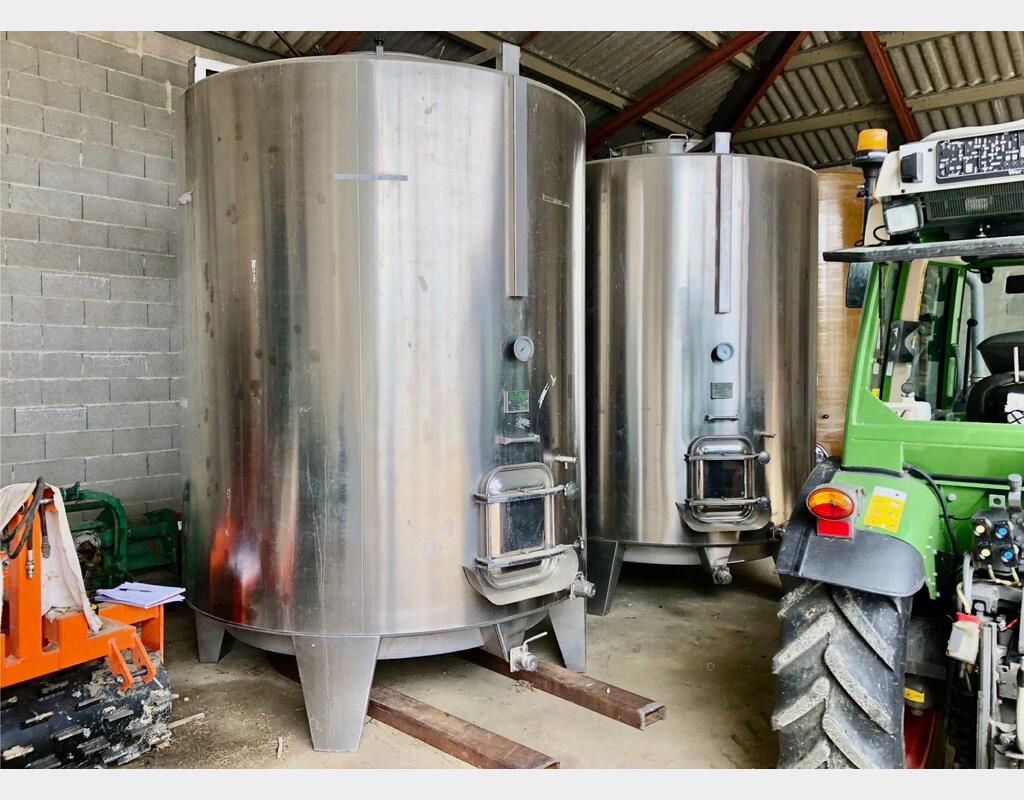 Cuve inox - Sur pieds 100 HL (10 000 litres) CTM