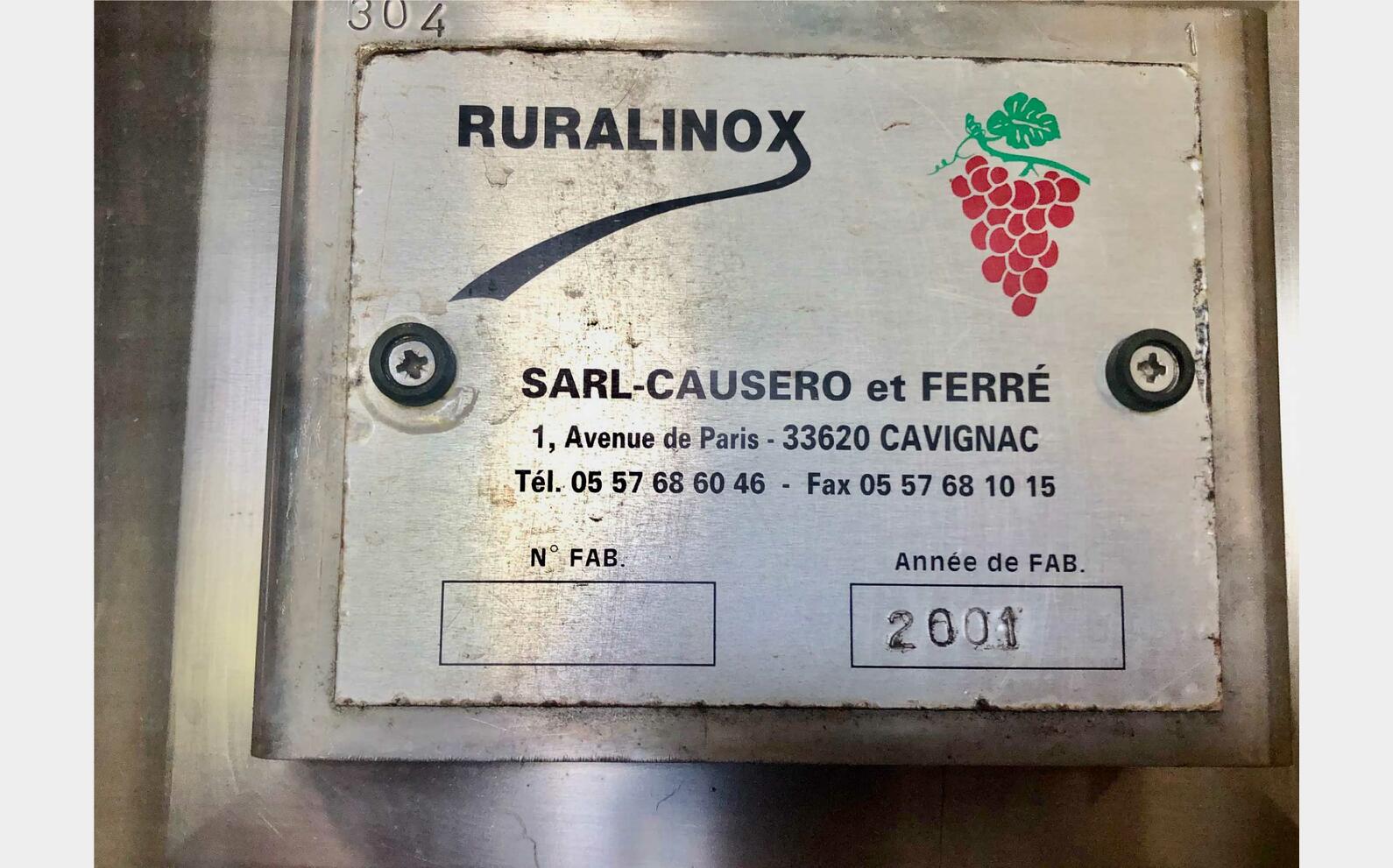 Stainless steel tank - On feet 157 HL (15 700 liters) RURALINOX