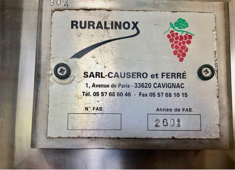 Cuve inox - Sur pieds 157 HL (15 700 litres) RURALINOX