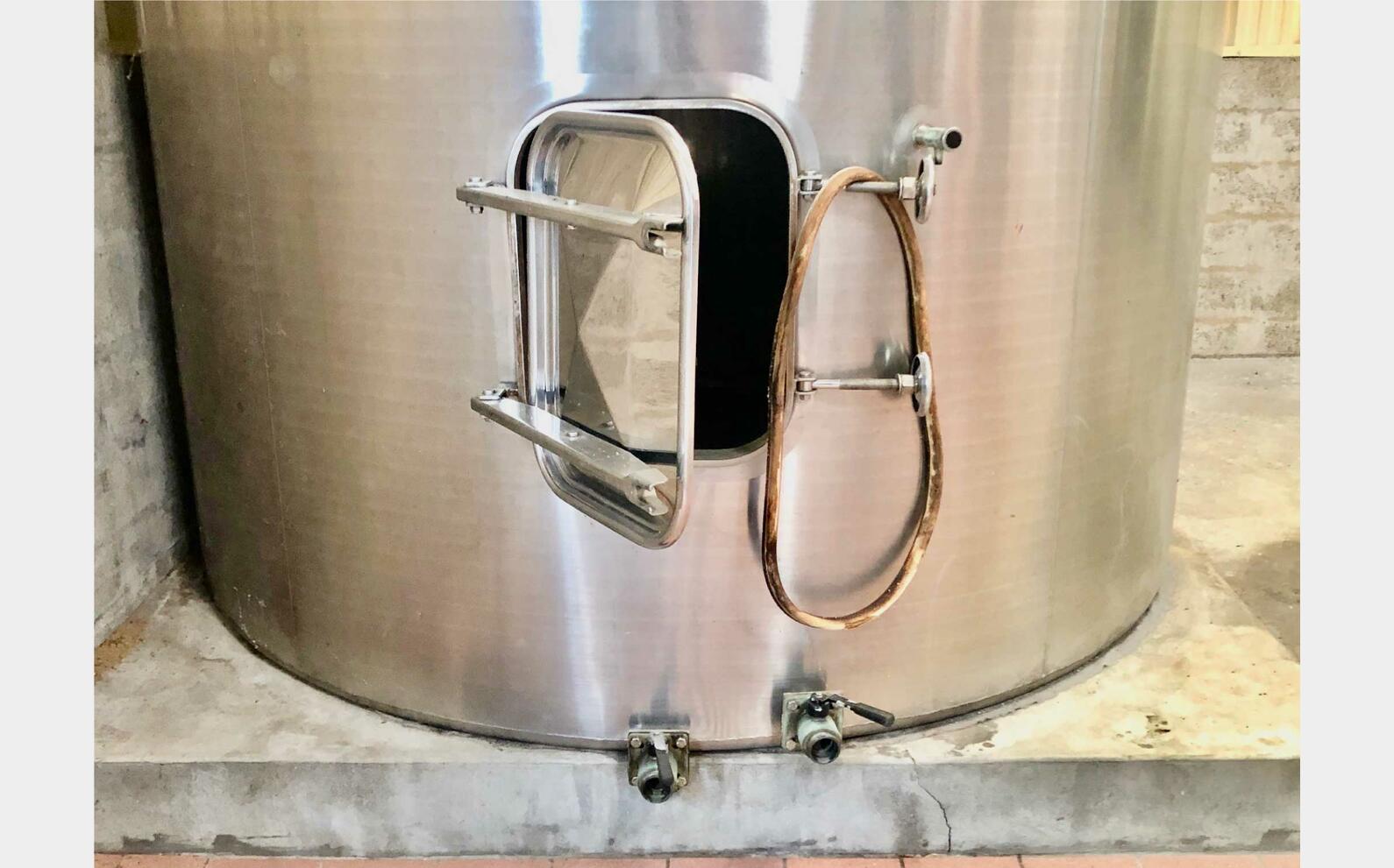 Cuve inox 304 fond plat 125 HL (12 500 litres) VAUTIER