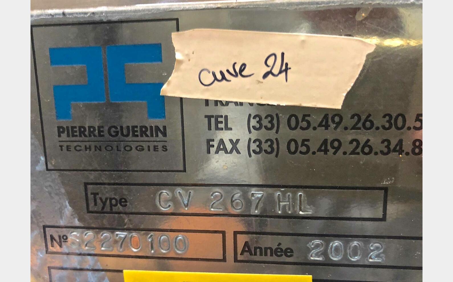 Cuve INOX 316 N24 Pierre Guerin