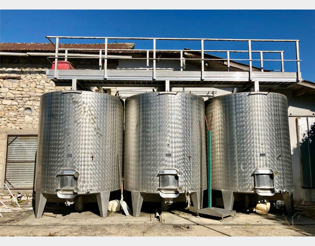 Cuve inox - Sur pieds 120 HL (12 000 litres) LAGOUARDE