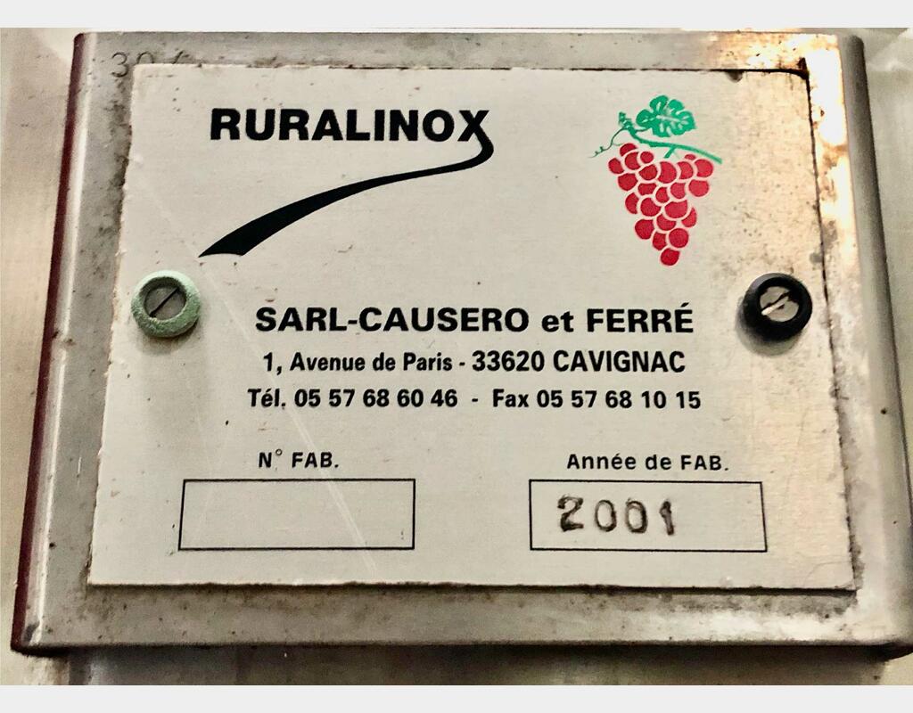 Cuve acier inoxydable - Sur pieds - Compartimentée (80 + 78 HL)