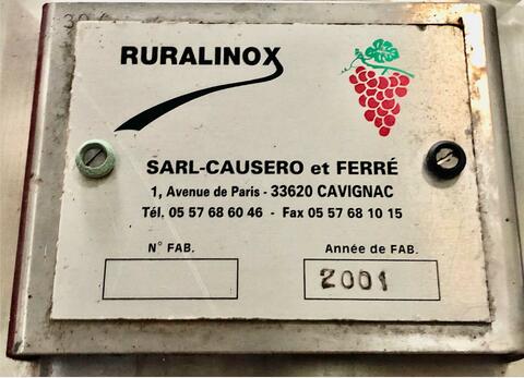Cuve inox - Compartiment&eacute;e 158 HL (15 800 litres) RURALINOX